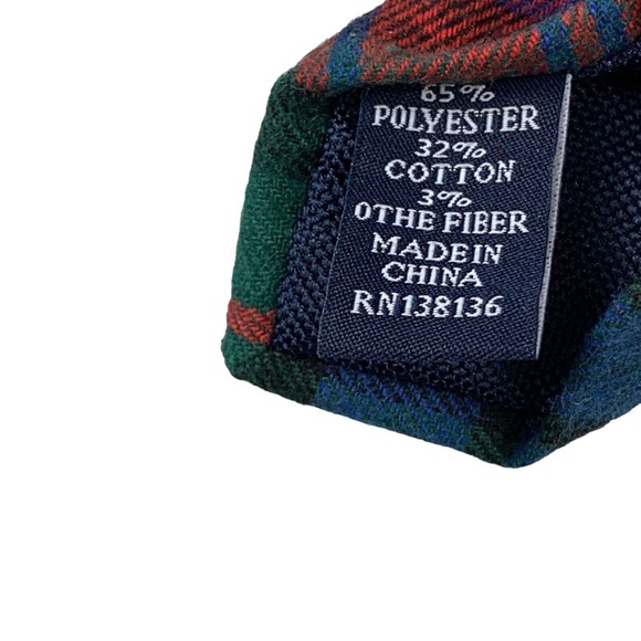 Club Room Mens Taylor Plaid Flannel Neck Tie Multicolor 3 1/8" - Picture 4 of 4